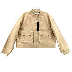 Nicole Miller Tan Bomber Jacket